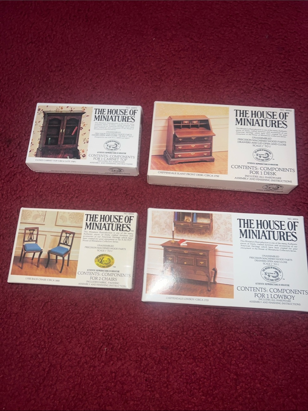 Miniature Furniture Kits - Set of 4